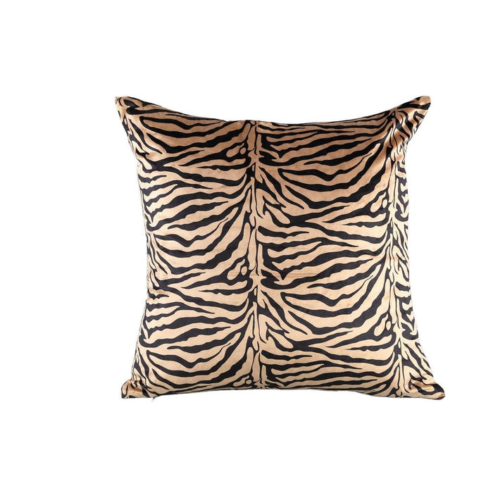 Decoratief kussen Clarke Bruin Double Printed Stof Sierkussen Vierkant-Decoratief kussen-PTMD