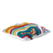 Decoratief kussen Courtneay Blauw Vierkant Embroidery Sierkussen Lines-Decoratief kussen-PTMD
