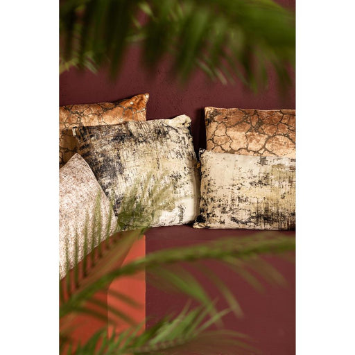 Decoratief kussen Curt Crème Fluweel Rect Sierkussen Vierkant Print-Decoratief kussen-PTMD