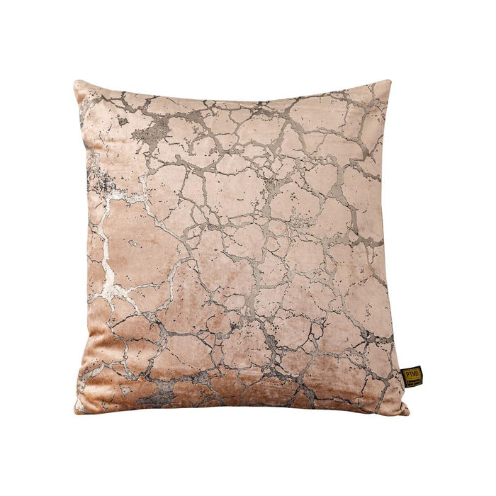 Decoratief kussen Kyleen Goud Fluweel Vierkant Sierkussen Crackle Print-Decoratief kussen-PTMD