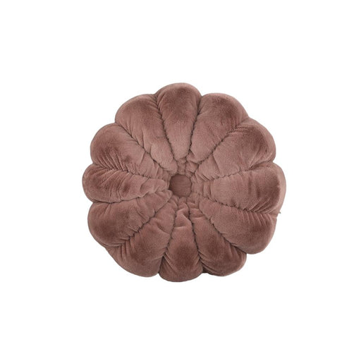 Decoratief kussen Lilymay Bruin Polyester Flower Sierkussen Rond-Decoratief kussen-PTMD