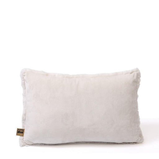 Decoratief kussen Linde Offwhite Imitatiebont Sierkussen Rechthoekig-Decoratief kussen-PTMD