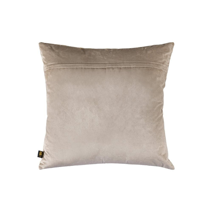 Decoratief kussen Lizze Beige Fluweel Sierkussen Embroidery Vierkant L-Decoratief kussen-PTMD