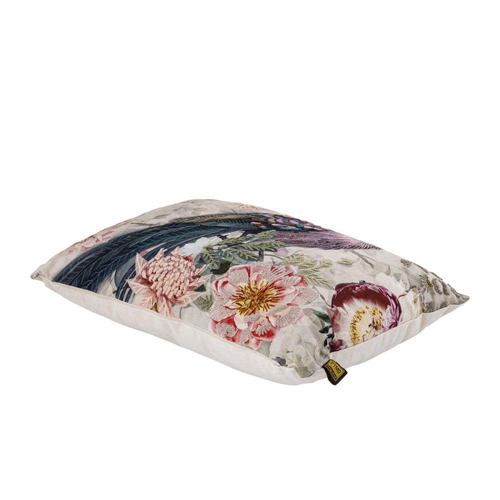 Decoratief kussen Loralee Groen Rechthoekig Katoen Sierkussen Peacock-Decoratief kussen-PTMD