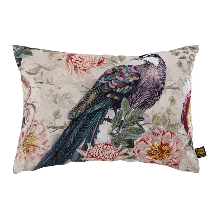 Decoratief kussen Loralee Groen Rechthoekig Katoen Sierkussen Peacock-Decoratief kussen-PTMD