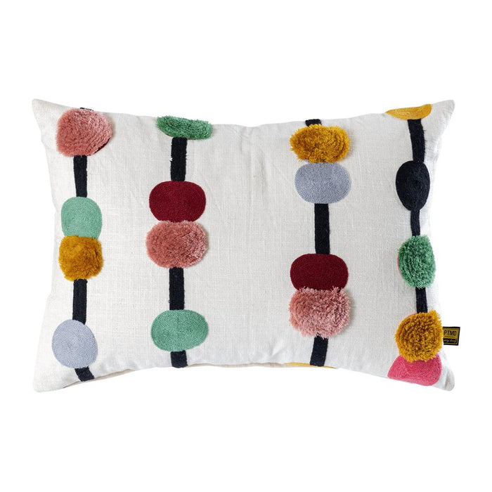 Decoratief kussen Prinay Roze Rect Embroidery Sierkussen met Dots-Decoratief kussen-PTMD