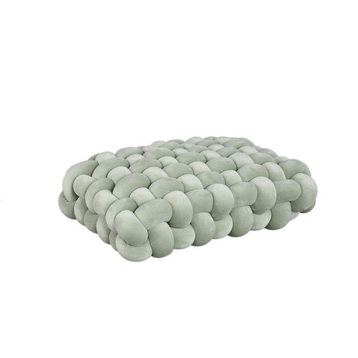 Decoratief kussen Roa Mint Groen Polyester Hand Woven Sierkussen Rectan-Decoratief kussen-PTMD