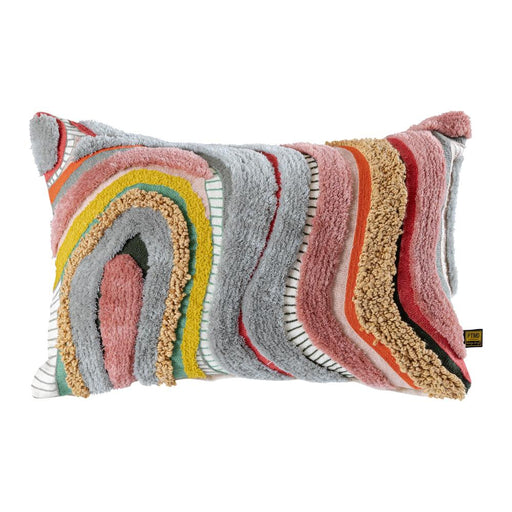 Decoratief kussen Sephora Roze Rect Embroidery Sierkussen met Lines-Decoratief kussen-PTMD