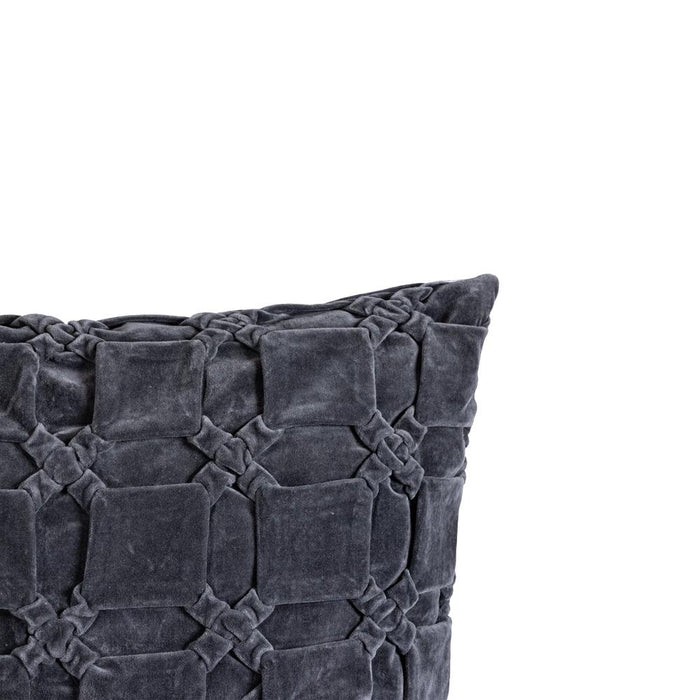 Decoratief kussen Sierkussen Nasim Dark Grijs Katoen Cusion Patroon Vierkant L-Decoratief kussen-PTMD