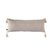 Decoratief kussen Sierkussen Zalie Naturel Cottoncushion Zebra Franjes Vierkant S-Decoratief kussen-PTMD