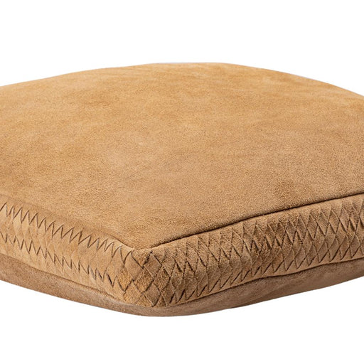 Decoratief kussen Suky Camel Suède Leer Sierkussen Vierkant S-Decoratief kussen-PTMD