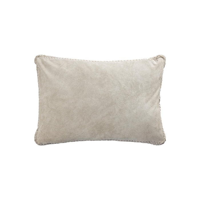 Decoratief kussen Suky Taupe Suède Leer Sierkussen Rechthoekig-Decoratief kussen-PTMD