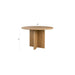 Dining Table Laurent Natural 120x120x75-Eettafels-Creating Home