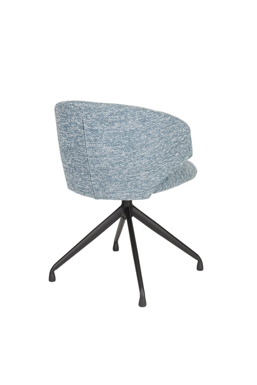 Draaibare Eetkamerstoel Balado Polyester Blauw 57x54.5-Eetkamerstoelen-Creating Home