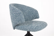 Draaibare Eetkamerstoel Balado Polyester Blauw 57x54.5-Eetkamerstoelen-Creating Home