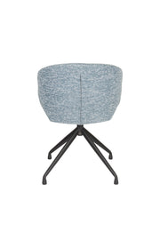 Draaibare Eetkamerstoel Balado Polyester Blauw 57x54.5-Eetkamerstoelen-Creating Home