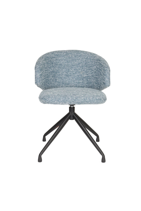 Draaibare Eetkamerstoel Balado Polyester Blauw 57x54.5 cm-Eetkamerstoelen-Creating Home