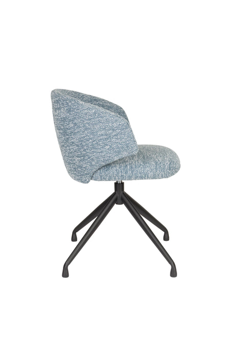 Draaibare Eetkamerstoel Balado Polyester Blauw 57x54.5 cm-Eetkamerstoelen-Creating Home