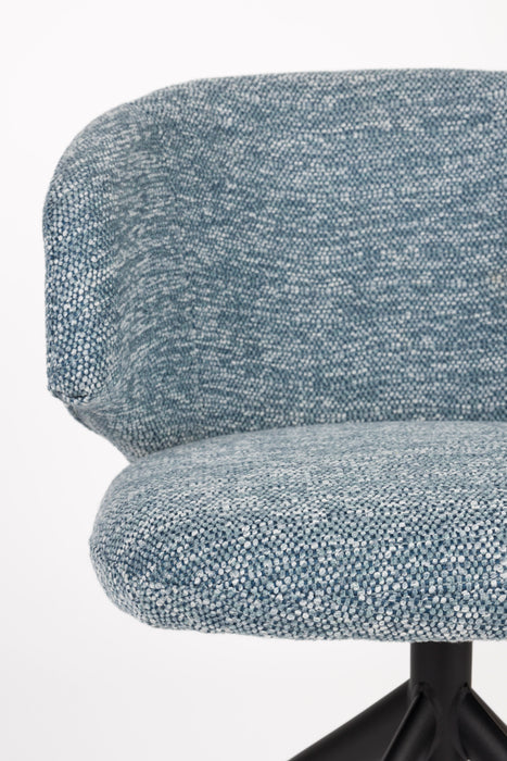 Draaibare Eetkamerstoel Balado Polyester Blauw 57x54.5 cm-Eetkamerstoelen-Creating Home