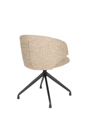 Draaibare Eetkamerstoel Balado Polyester Bruin 57x54.5-Eetkamerstoelen-Creating Home