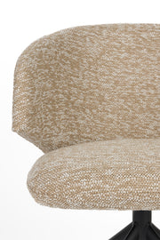 Draaibare Eetkamerstoel Balado Polyester Bruin 57x54.5-Eetkamerstoelen-Creating Home