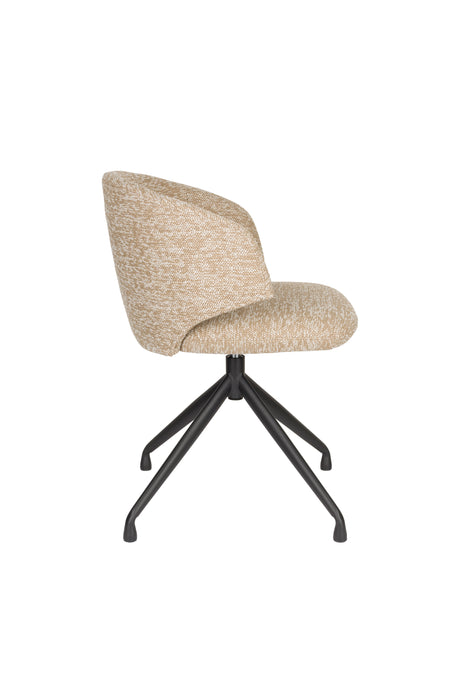 Draaibare Eetkamerstoel Balado Polyester Bruin 57x54.5 cm-Eetkamerstoelen-Creating Home