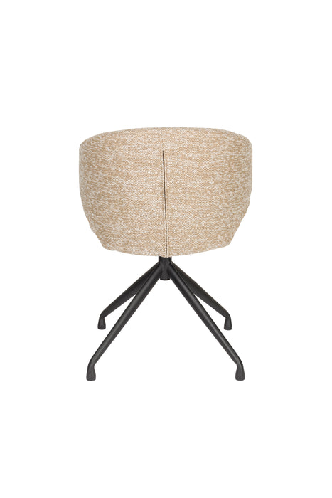 Draaibare Eetkamerstoel Balado Polyester Bruin 57x54.5 cm-Eetkamerstoelen-Creating Home