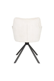 Draaibare Eetkamerstoel Kodak Polyester Beige 62x66 cm-Eetkamerstoelen-Creating Home