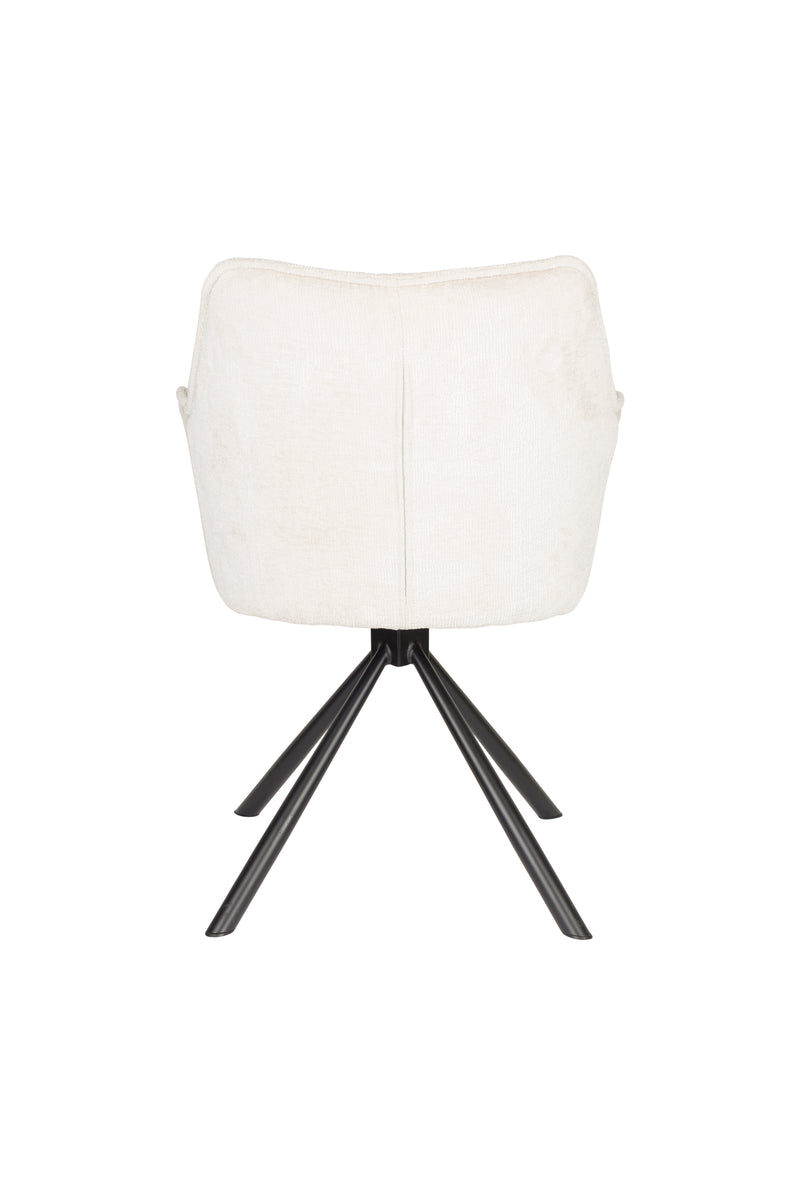 Draaibare Eetkamerstoel Kodak Polyester Beige 62x66 cm-Eetkamerstoelen-Creating Home