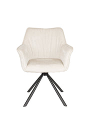 Draaibare Eetkamerstoel Kodak Polyester Beige 62x66 cm-Eetkamerstoelen-Creating Home