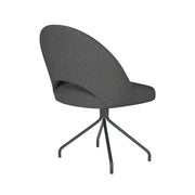 Draaibare Eetkamerstoel Mick Grijs Polyester Grijs 60x56-Eetkamerstoelen-Creating Home