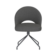 Draaibare Eetkamerstoel Mick Grijs Polyester Grijs 60x56-Eetkamerstoelen-Creating Home