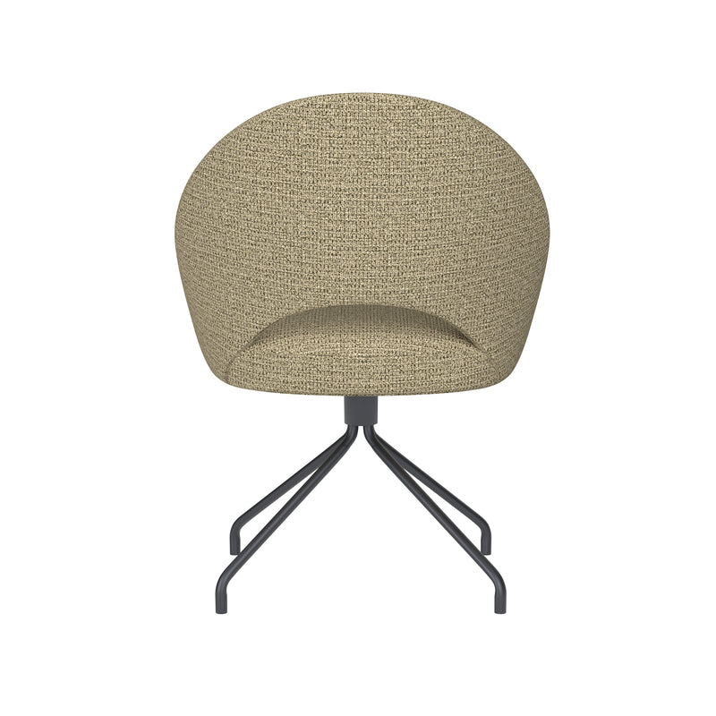 Draaibare Eetkamerstoel Mick Groen Polyester Groen-Eetkamerstoelen-Creating Home