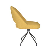 Draaibare Eetkamerstoel Mick Ochre Polyester Geel 60x56-Eetkamerstoelen-Creating Home