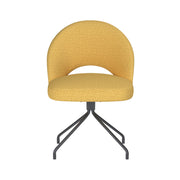 Draaibare Eetkamerstoel Mick Ochre Polyester Geel 60x56-Eetkamerstoelen-Creating Home