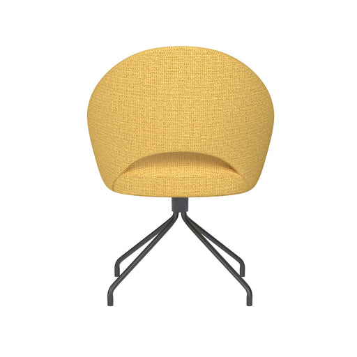 Draaibare Eetkamerstoel Mick Ochre Polyester Geel 60x56-Eetkamerstoelen-Creating Home