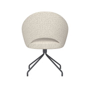 Draaibare Eetkamerstoel Mick Off-white Polyester Beige-Eetkamerstoelen-Creating Home