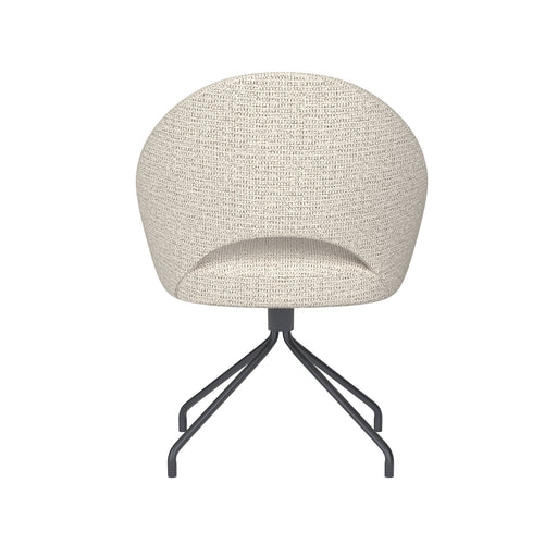 Draaibare Eetkamerstoel Mick Off-white Polyester Beige-Eetkamerstoelen-Creating Home