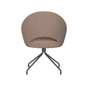 Draaibare Eetkamerstoel Mick Taupe Polyester Taupe-Eetkamerstoelen-Creating Home