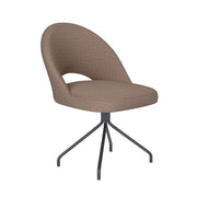 Draaibare Eetkamerstoel Mick Taupe Polyester Taupe-Eetkamerstoelen-Creating Home