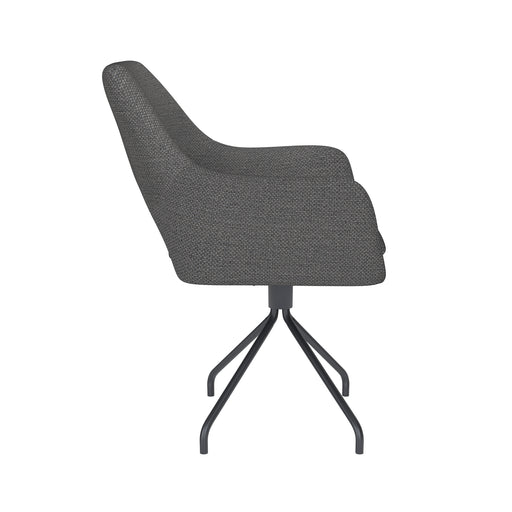 Draaibare Eetkamerstoel Mos Grijs Polyester Grijs 59x59 cm-Eetkamerstoelen-Creating Home