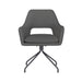 Draaibare Eetkamerstoel Mos Grijs Polyester Grijs 59x59 cm-Eetkamerstoelen-Creating Home