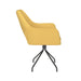 Draaibare Eetkamerstoel Mos Ochre Polyester Geel 59x59 cm-Eetkamerstoelen-Creating Home