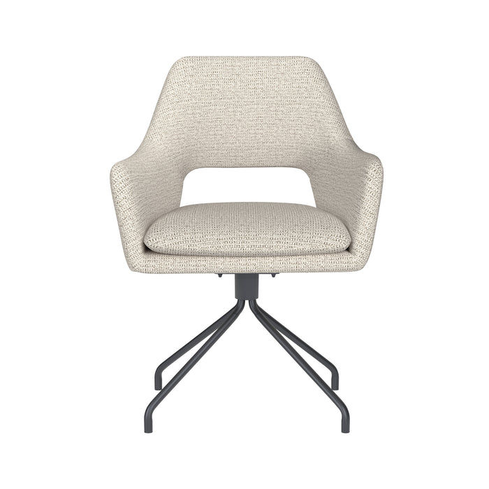 Draaibare Eetkamerstoel Mos Off-white Polyester Beige-Eetkamerstoelen-Creating Home