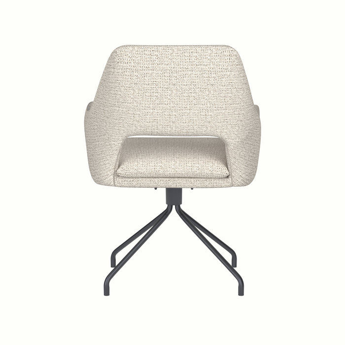 Draaibare Eetkamerstoel Mos Off-white Polyester Beige-Eetkamerstoelen-Creating Home