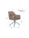 Draaibare Eetkamerstoel Mos Off-white Polyester Beige-Eetkamerstoelen-Creating Home