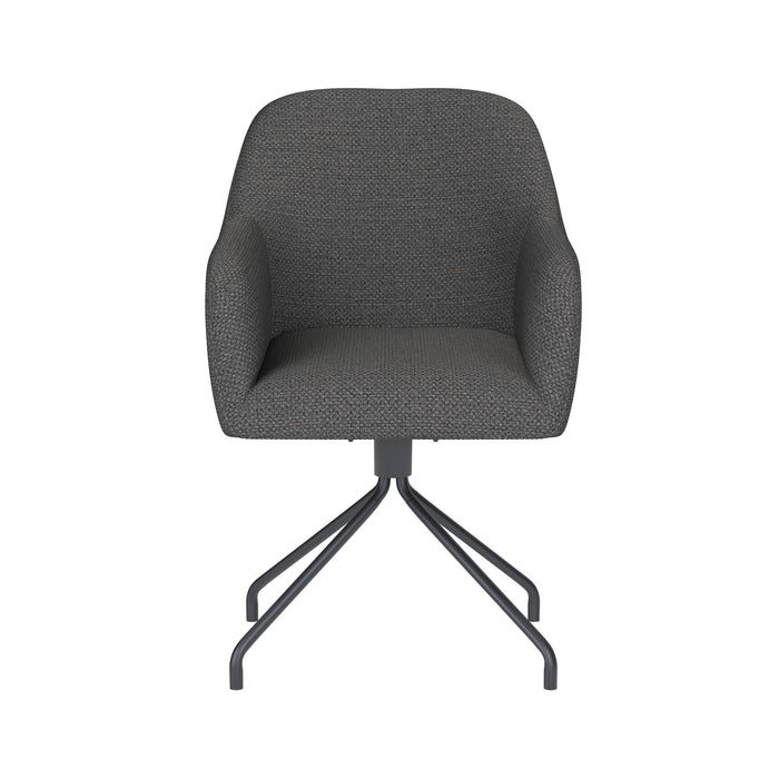 Draaibare Eetkamerstoel Otis Grijs Polyester Grijs 62x59 cm-Eetkamerstoelen-Creating Home