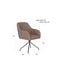 Draaibare Eetkamerstoel Otis Grijs Polyester Grijs 62x59 cm-Eetkamerstoelen-Creating Home