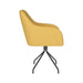 Draaibare Eetkamerstoel Otis Ochre Polyester Geel 62x59 cm-Eetkamerstoelen-Creating Home