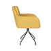 Draaibare Eetkamerstoel Pete Ochre Polyester Geel 62x63 cm-Eetkamerstoelen-Creating Home